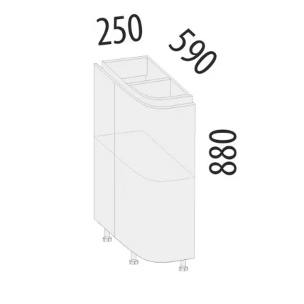 Напольный шкаф торцевой (лев) Дакота 103.65_4