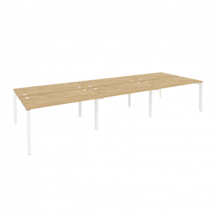 Рабочая станция на П-образном м/к ОНИКС О.МП-Д.РС-6.3.7 Тиквуд Светлый/Белый / ONIX O.MP-D.RS-6.3.7_0