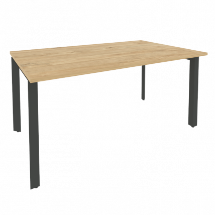 Стол переговорный (1 столешница) ОНИКС О.МП-ПРГ-1.4 Тиквуд Светлый/Антрацит / ONIX O.MP-PRG-1.4_0