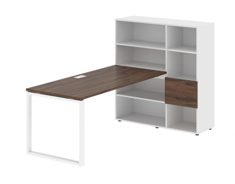 Рабочая станция ЕДИС ЕКРСТ 1217 Дуб Денвер темный Белый Белый / EDIS EQRST_0