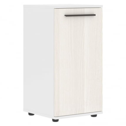 Шкаф колонка с глухой малой дверью ЕДИС ЕЛCС 42.1 Ясень Траун Мокко Белый / EDIS ELCS_0