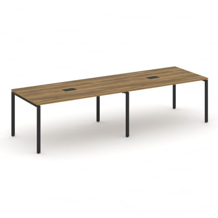 Стол переговорный (2 столешницы) CОНCЕПТ CН.ПРГ-024 Сандал Янтарный Черный / CONCEPT CN.PRG-024_0