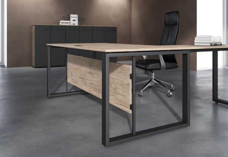 Стол руководителя ЕНИО ЕСТ 209Х Кария Пальмира/Антрацит / ENIO EST 209H_1