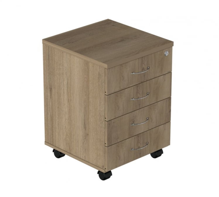 Тумба подкатная с замком Р.Т-4 ЗЦ Ясень светлый_0