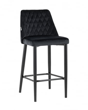 Стул полубарный Диего велюр Черный_0
