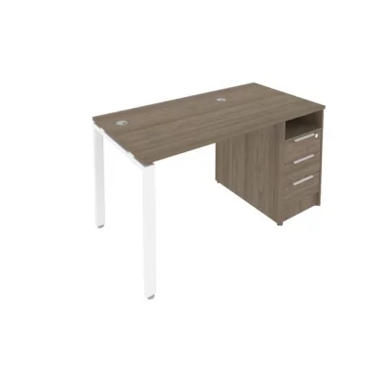 Рабочая станция с опорной тумбой Метал Сйстем Б.РС-СТП -1.1 Вяз/Белый / Metal System_0