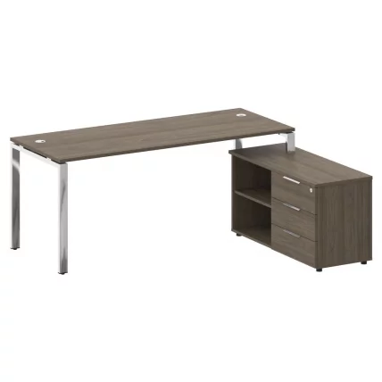 Стол рабочий руководителя с опорной тумбой левый МЕТАЛ СЙСТЕМ ДИРЕCТ БГ.СРТ-5.7 Пр Вяз Благородный / METAL SYSTEM DIRECT_0