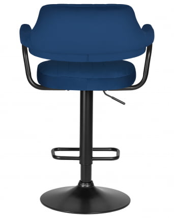 Стул барный ДОБРИН CХАРЛЙ БЛАCК (синий велюр (МДЖ9-117)) / DOBRIN CHARLY BLACK (MJ9-117))_4