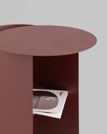 Журнальный столик Флоире металл бордовый / Floire_10