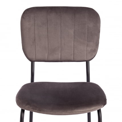 Стул CАРОЛ (мод. УC06) металл, вельвет, 45 х 56 х 82 см, Лигхт грей (светло-серый) ХЛР24 / черный / CAROL (mod. UC06) Light grey HLR24_5