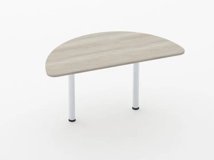 Приставка-полукруг для двух столов Глассй 2.18 Дуб сантана светлый / Glassy_0