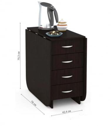 Стол-книжка с ящиками Глория 606 К Венге магия_2