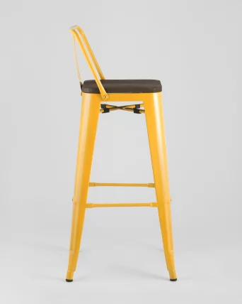 Стул барный Толикс Воод 75.5  со спинкой Желтый / Tolix Wood_3
