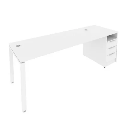 Рабочая станция с опорной тумбой Метал Сйстем Б.РС-СТП -1.5 Белый / Metal System_0