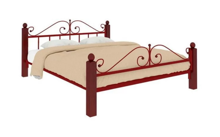 Кровать Диана Лукс плус 1200х1900 Красная / Lux plus_0