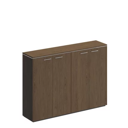 Шкаф для документов средний закрытый ВЕЛАР ВЛ 324 ДТ Дуб табачный / VELAR_0