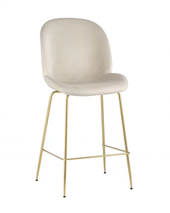 Стул полубарный Беетле со спинкой голд Бежевый / Beetle gold_0