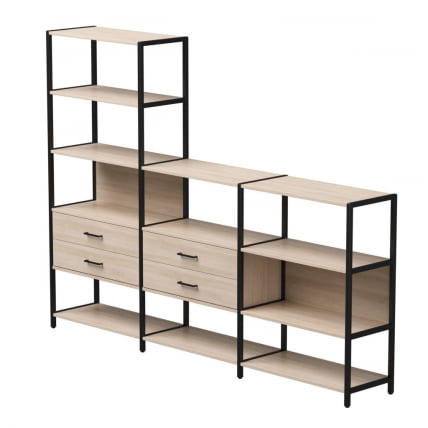 Набор стеллажных систем Еверпроф ЕВО №11 Дуб Соната Черный / Everprof EVO_0