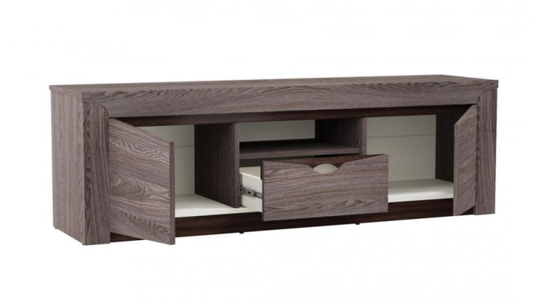 Тумба под ТВ Лючия 33.17 Ясень анкор темный Венге_1