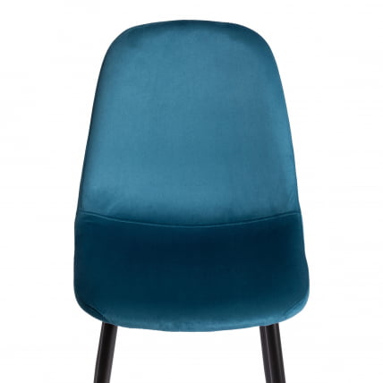 Стул БРЕЕЗЕ (мод. 4724) Велюр/металл , 44 х 53 х 87 см, Дэрк туркуоисе (темно-бирюзовый) ХЛР62 / черный / BREEZE (mod. Dark turquoise HLR62_6