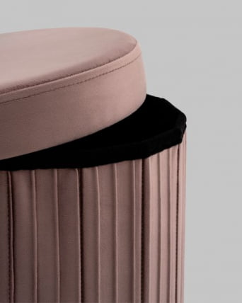 Пуф складной с ящиком Сторе Роунд пыльно-розовый / Store Round_4