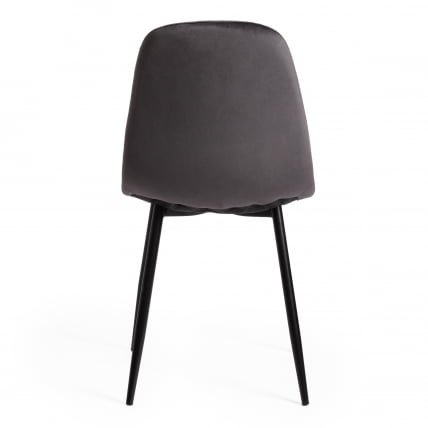 Стул БРЕЕЗЕ (мод. 4724) металл/вельвет, 44х48х87см, серый/черные ножки / BREEZE (mod._3