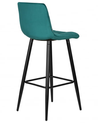 Стул барный ДОБРИН НИCОЛЕ (черные матовые ножки, морской волны велюр (108-119)) / DOBRIN NICOLE_3