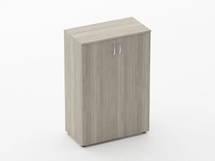 Шкаф средний закрытый Глассй 6.12.131 Дуб сантана светлый / Glassy_0