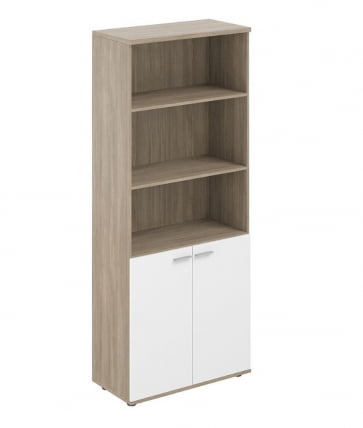 Шкаф высокий полуоткрытый Сигма СГ.851.ОД.ВХ Белый Дуб темный / Sigma SG.851.OD.WH_0