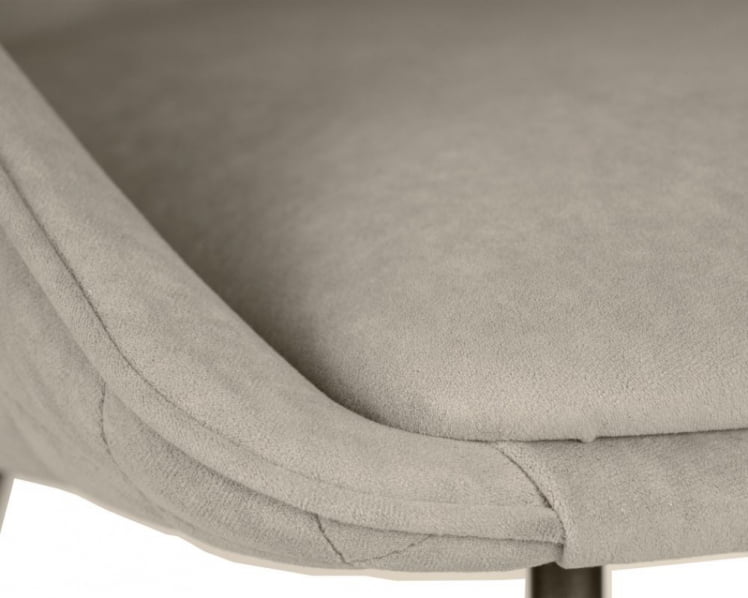 Стул обеденный ДОБРИН СТЕЛЛА (ЭМАЛЬ ЧЕРНЫЙ МУАР велюр Катаниа Кокоа) / DOBRIN STELLA Catania Cocoa)_6