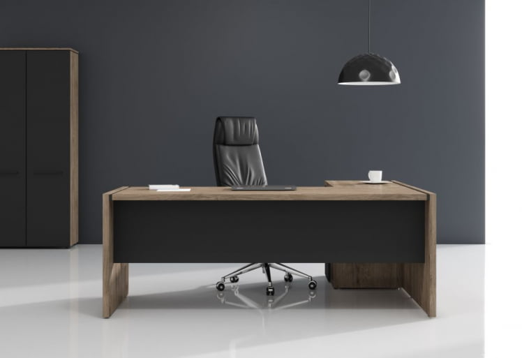 Кабинет руководителя МОРРИС ТРЕНД комплект №2 Антрацит Кария Пальмира / MORRIS TREND_0