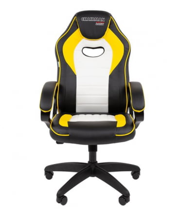 Кресло геймерское CХАИРМАН ДРАЙВ (ГАМЕ) 16 черный/желтый/белый / CHAIRMAN (GAME)_1