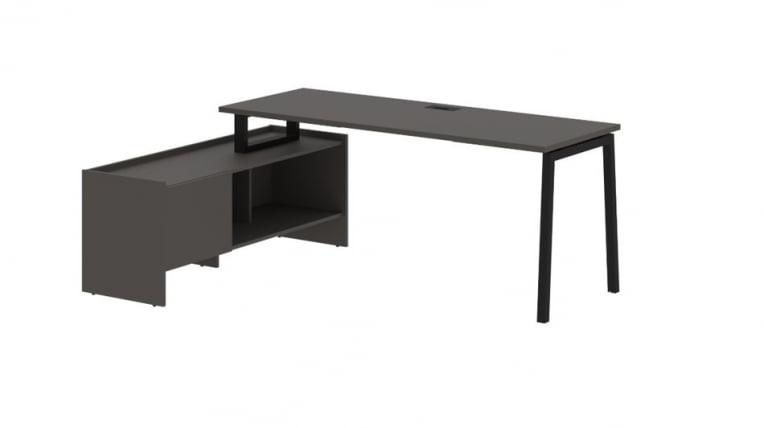 Стол с тумбой ЕДИС ЕЛCТ 19614 Мокко Черный / EDIS ELCT_0