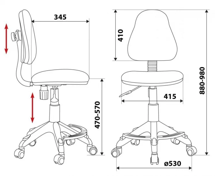 Кресло детское Бюрократ КД-4-Ф/АНCХОР-РД / KD-4-F/ANCHOR-RD_4