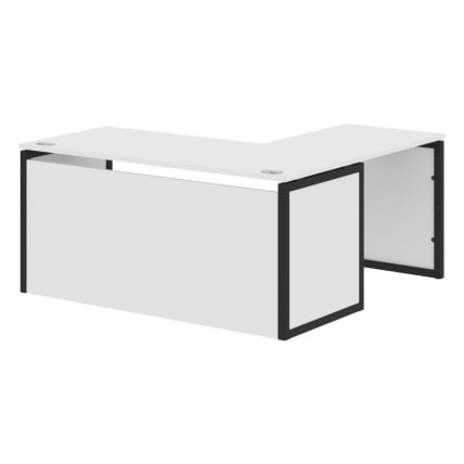 Стол письменный угловой левый КСТЕН-КП КСКПCТ 1615Х Л Белый Антрацит / XTEN-QP XQPCT 1615H L_0