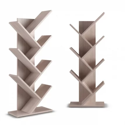 Стойка для книг Акцент СК-9 (9 полок) Ясень шимо светлый_0