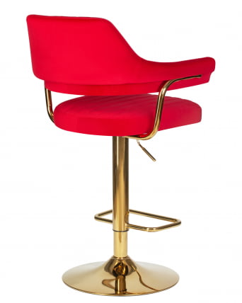 Стул барный ДОБРИН CХАРЛЙ ГОЛД Красный велюр МДЖ9-45 / DOBRIN CHARLY GOLD MJ9-45_3