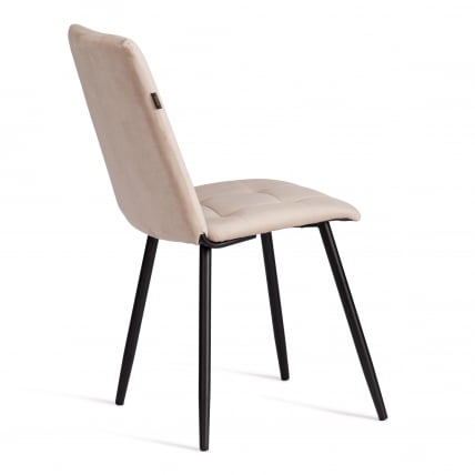 Стул обеденный Асти велюр, молочный/черный, (Порсче 2) / Asti (Porsche_2