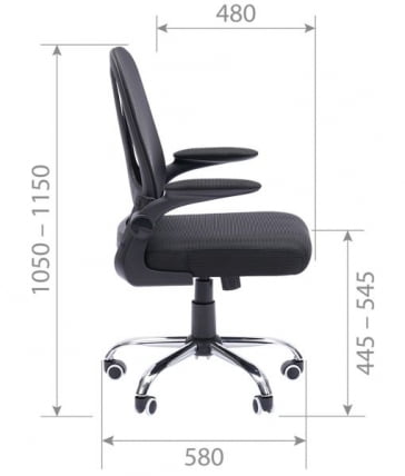 Офисное кресло CХАИРМАН CХ650, ткань/сетка, черный / CHAIRMAN CH650,_4