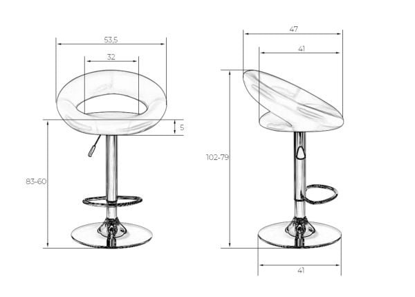 Стул барный ДОБРИН МИРА (фиолетовый) 2 шт / DOBRIN MIRA_8