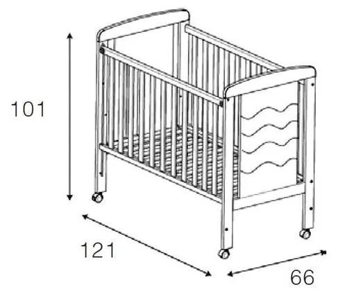 Кровать Микуна Инфинитй 120кс60 Вхите / Micuna Infinity 120x60 White_2