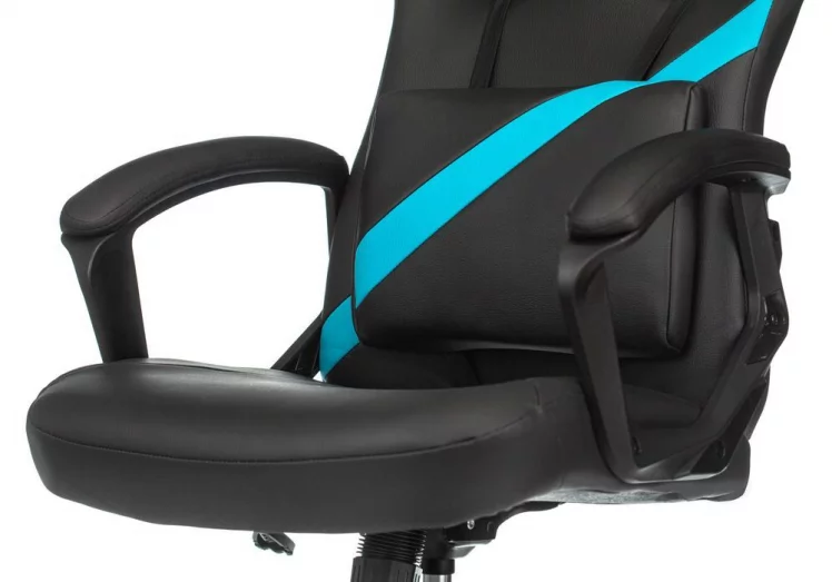 Геймерское кресло Бюрократ ЗОМБИЕ ДРИВЕР Черный-голубой / ZOMBIE DRIVER_7