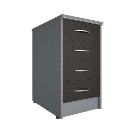 Тумба приставная (с замком) Рива А.ТП-4.1Ф-С Венге/Металлик / Riva А.ТП-4.1F-S_0