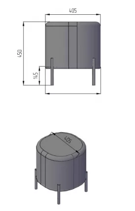 Пуф малый Гаваии Тем серый / Gawaii_5