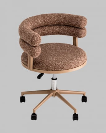 Стул офисный Понтй светло-коричневый бежевые ножки / Ponty_6