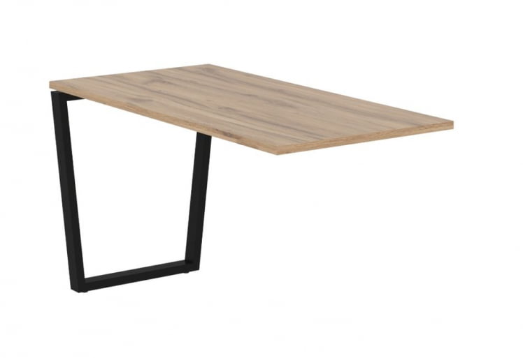 Брифинг-приставка ЕДИС ЕВБ 1367 Дуб Денвер светлый Черный / EDIS EVB_0