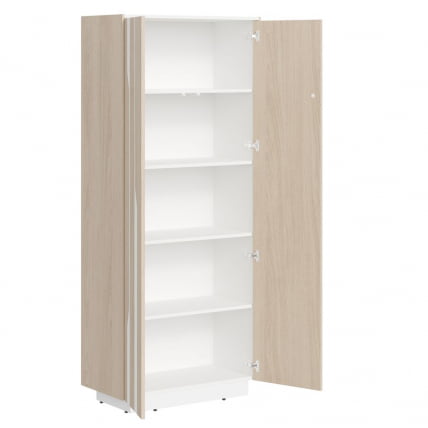 Шкаф высокий Лине СФ-574204 Дуб светлый Белый / Line_1