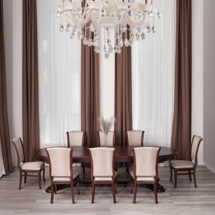 Стол ВЕРСАЛ овальный бук, мдф, 300 (350/400) х 110 х 78 см, Тобаcко / VERSAL Tobacco_11