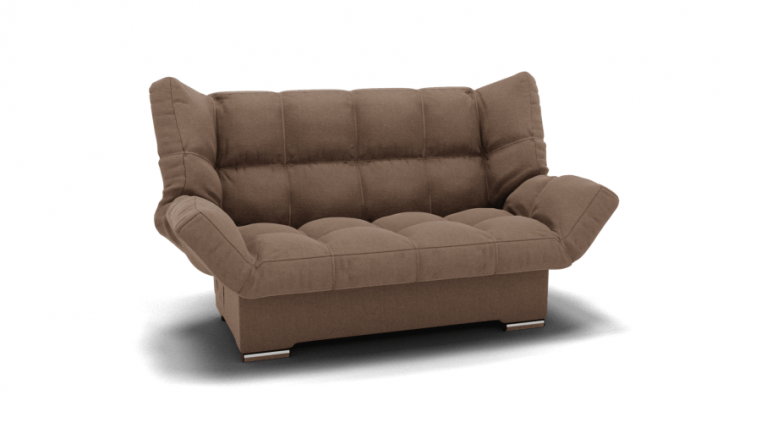 Диван Клик-Кляк (ЗР) Цвет фасада: Серо коричневый; Тип: Прямой; Материал фасада: Металл/Велюр_0