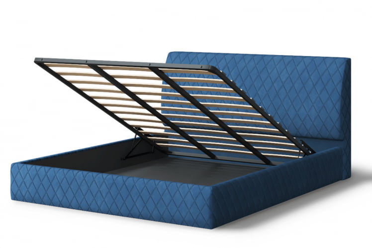 Кровать Хилтон, 2000 кс 1200 мм, синий / x_2